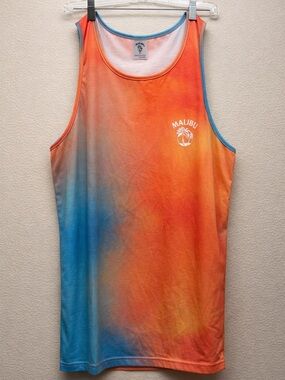 Malibu Ombre Tank Top - Orange, Blue